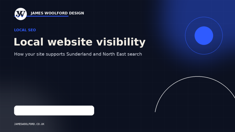 Local business website SEO Sunderland and North East graphic