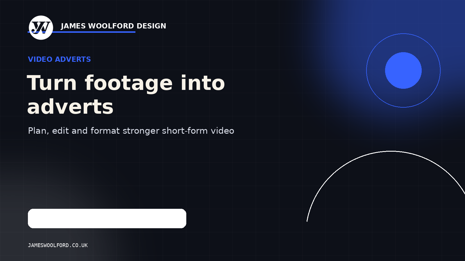 Social video advert editing from existing footage graphic